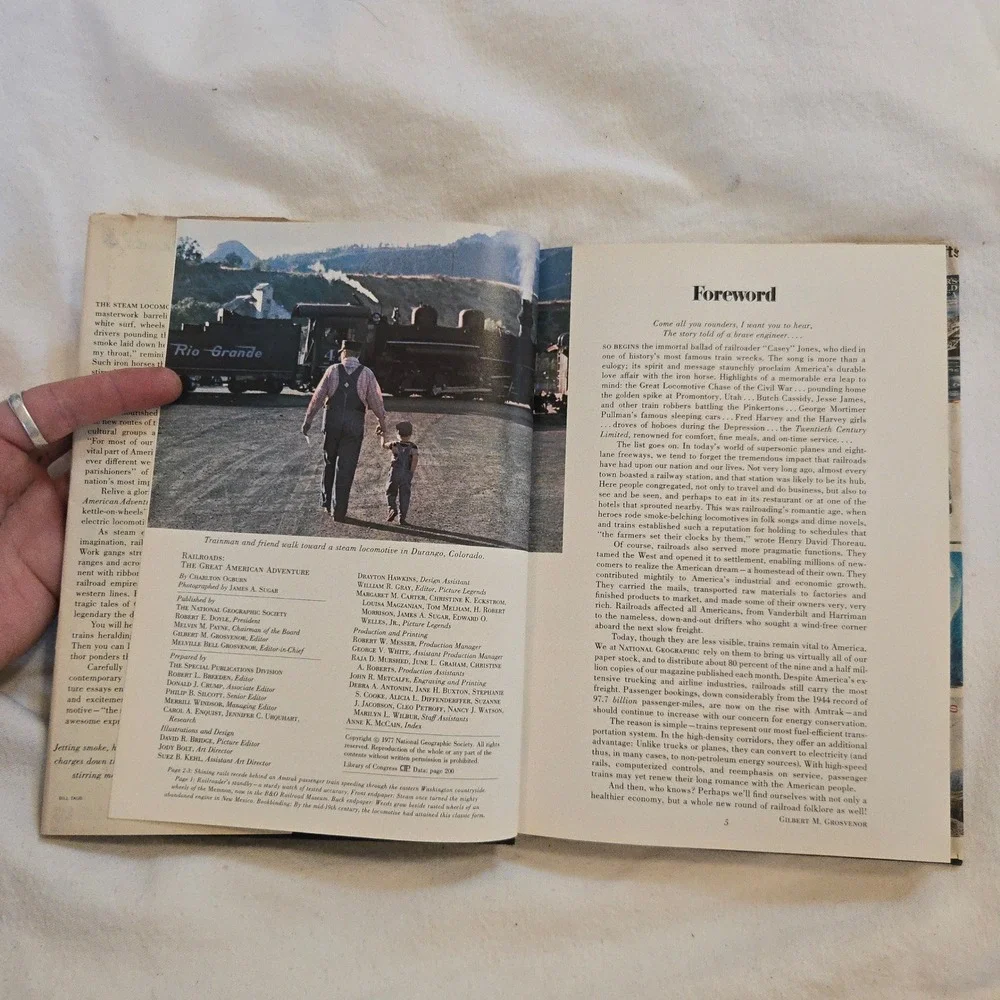 VTG‎ RAILROADS The Great American Adventure BY CHARLTON OGBURN 1977 History USA
